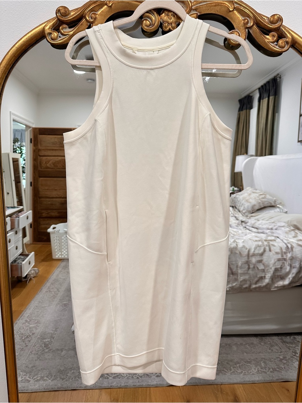 LULULEMON Cream Softstream Back in Action Dress Sz 8